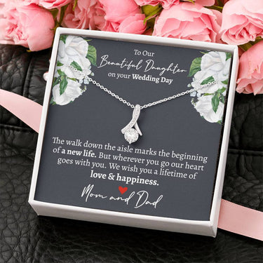 Daughter Wedding (Parents) Alluring Beauty Necklace - Love You This Much